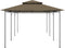 vidaXL - Prieel - met - gordijnen - 180 - g/m² - 600x298x270 - cm - taupe