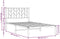 vidaXL - Bedframe - met - hoofdbord - metaal - wit - 100x200 - cm