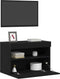 vidaXL - TV - Wandkast - met - LED-verlichting - Zwart - Eiken - 60x30x40 - cm