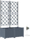 vidaXL - Tuinplanten - met - Water - Irrigatiesysteem - 2 - stuks - Lichtgrijs