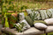 Dutch Decor - LUCIANO - Outdoor Kussenhoes 45x45 cm - waterafstotend en uv-bestendig - Olive Branch - groen