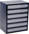 Raaco Metalen Ladekast - 6 lades - 255 x 357 x 435 mm - Donkerblauw