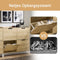 SoBuy FSR100-N - Schoenenkast - 8 Planken - Naturel Hout