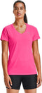 Under Armour Tech SSV - Dames Sportshirt - Sneldrogend - Cerise (M)