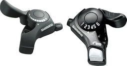 Shimano Duimschakelverstellerset tourney 3x6 speed 1800/2050mm zwart