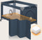Lionelo Stefi - Campingbedje 3-in-1 - Babybed Reisbedje Box - 60x120 cm - Zij-ingang Rits - Inclusief Matras - Blauw