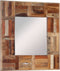 vidaXL - Wandspiegel - 50x50 - cm - massief - gerecycled - hout