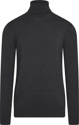 Cappuccino Italia Coltrui - Heren Sweater - Aangesloten Pasvorm - Antraciet Grijs - Maat L