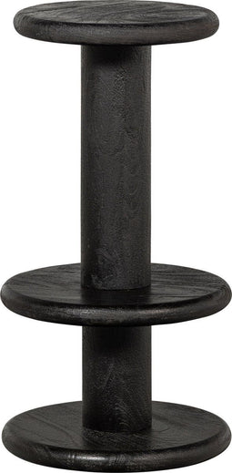 WOOOD Barkruk Kolby - Hout - Zwart - 74x40x40