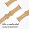 imoshion Siliconen⁺ bandje - Geschikt voor Apple Watch 1, 2, 3, 4, 5, 6, 7, 8, 9, 10 (42 mm), SE - 38/40/41 mm - Beige - S/M