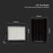 V-TAC VT-120W - Solar Schijnwerper - 15W 1200 Lumen IP65 Waterdicht 4000K - Zwart