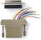 Nedis Seriële Adapter - Adapter - D-SUB 25-Pins Female - RJ45 Female - Vernikkeld - Ivoor - Doos
