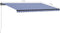 vidaXL - Luifel - handmatig - uittrekbaar - 500x300 - cm - blauw - en - wit