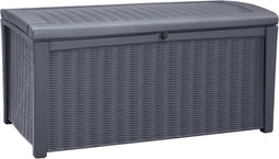 Keter Borneo Opbergbox 416L - Wicker design - Waterdicht - Grafiet