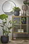 Mica Decorations Phoenix - Wandspiegel - Ø58 cm met plankje - Zwart