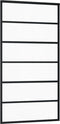 vidaXL - Schuifdeur - met - beslag - 102x205 - cm - aluminium - en - ESG-glas