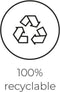 Capi Europe - Vaas elegant laag Row NL - 46x58 - Ivoor - Opening Ø38 - Bloempot voor binnen en buiten - Levenslang garantie - Breukbestendig - 100% Recyclebaar - CO2 Neutraal geproduceerd - KRWI783