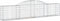 vidaXL - Schanskorven - 9 - st - gewelfd - 300x30x60/80 - cm - gegalvaniseerd - ijzer