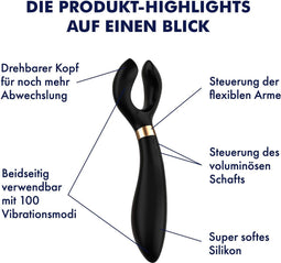 Satisfyer Partner Multifun 3, vibrator voor vrouwen, mannen en paren, vibrator met 100 vibratiecombinaties, 180° draaibare kop, accutechnologie, waterdicht