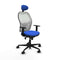 Jorquera Piqueras y Crespo 1D036N1 - Bureaustoel - Hoofdsteun verstelbaar - Blauw