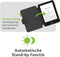 Gecko Covers - Tablet Hoes - Cactusleer met Slaap/Wake functie - Zwart