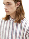 TOM TAILOR relaxed striped shirt - Heren Overhemd - Maat M - Kleur white navy red stripe