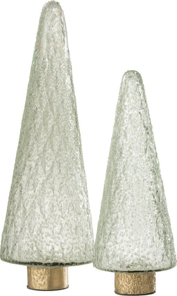 J-Line decoratie Kerstboom Voet - glas - transparant - large