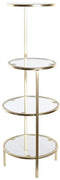 Planken DKD Home Decor 32,5 x 30 x 86 cm Kristal Gouden Metaal