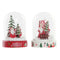 Kerstversiering DKD Home Decor Hars Kristal Kerstman (2 pcs) (9 x 9 x 11 cm)