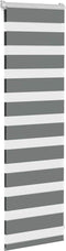vidaXL - Zebra - rolgordijn - 45x100 - cm - stofbreedte - 40,9 - cm - donkergrijs