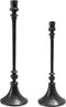 PTMD Layna Kandelaar - H54 x Ø15 cm - Set van 2 - Aluminium - Zwart