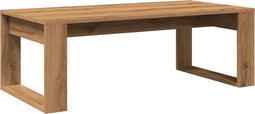 vidaXL - Salontafel - 102x50x35 - cm - bewerkt - hout - artisanaal - eikenkleurig