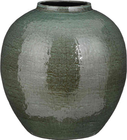 Mica Decorations Vaas Dorian - 34x34x34 cm - Terracotta - Groen