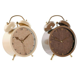 Bordsklocka Home ESPRIT Bruin Beige (2 Stuks)
