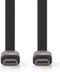 Nedis CVGP34100BK20 - Platte High Speed HDMI-kabel - 4K 3D - Zwart