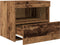 vidaXL - Nachtkastje - met - LED-verlichting - Oud - Hout - 50x40x45 - cm