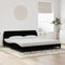 vidaXL - Bedframe - zonder - matras - 200x200 - cm - fluweel - zwart