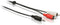Philips SWA2527W - Stereo Y-kabel - 3,5 mm naar 2 RCA - 1,5 m - Zwart