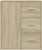vidaXL - Dressoir - 60x31x70 - cm - bewerkt - hout - sonoma - eikenkleurig