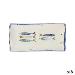 Serveerschaal La Mediterránea Peixe Rechthoekig Vissen 30 x 15 x 2 cm (18 Stuks)