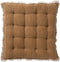Dutch Decor - BURTO - Stoelkussen van gewassen katoen Tobacco Brown 40x40 cm - bruin - Zitkussen