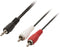 Nedis - Stereo-Audiokabel - 3,5 mm Male naar 2x RCA Male - Vernikkeld - 15 m - Zwart