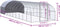 vidaXL - Kippenren - 3x10x2 - m - gegalvaniseerd - staal