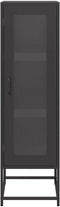 vidaXL - Hoge - kast - 36x39x123 - cm - koudgewalst - staal - zwart