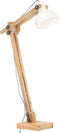 vidaXL Vloerlamp E27 massief mangohout wit
