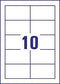 Avery visitekaarten 200 g/m², Ft 85 x 54 mm (10 per blad), doos van 10 blad
