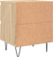 vidaXL - Nachtkastje - 40x35x50 - cm - bewerkt - hout - sonoma - eikenkleurig