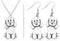 BY-ST6 Labradoodle - Sieradenset ketting en oorbellen - Zilverkleurig (1 set)