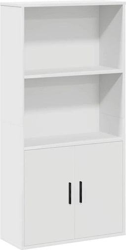 vidaXL - Boekenkast - 60x24x120 - cm - bewerkt - hout - wit