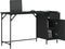 vidaXL - Computerbureau - 131x48x75 - cm - bewerkt - hout - zwart